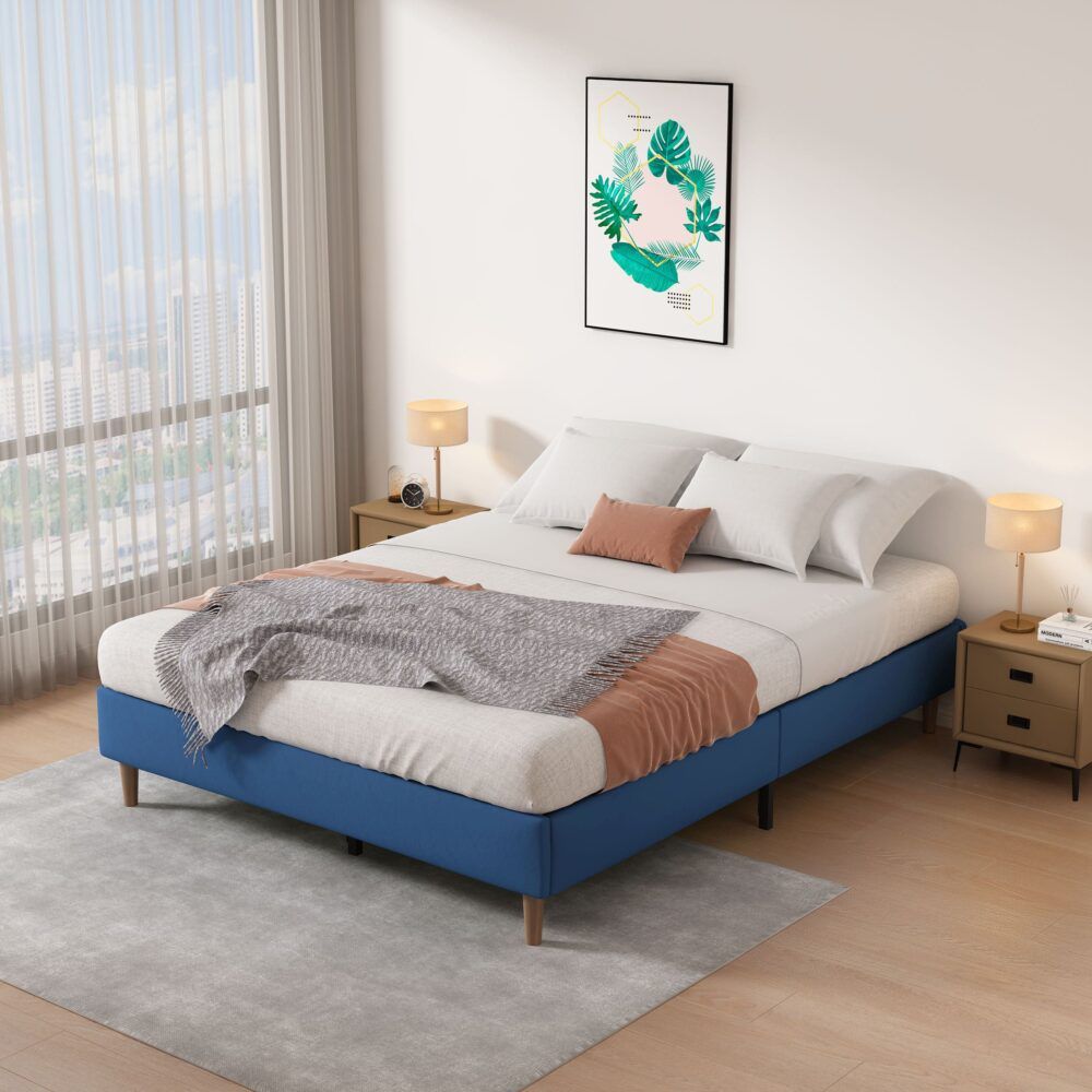 Velvet Blue Bed Frame – Single – Nice N Cheap Variety Store Velvet Blue Bed Frame – Single - Image 6