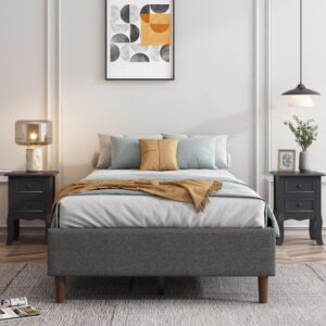 Bed Frame Mattress Foundation (Dark Grey) – Queen - Image 3