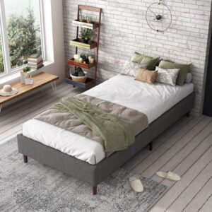 Bed Frame Mattress Foundation (Dark Grey) – Queen - Image 7