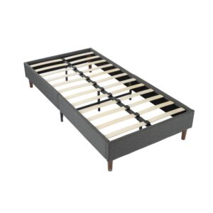 Bed Frame Mattress Foundation (Dark Grey) – Queen - Image 10