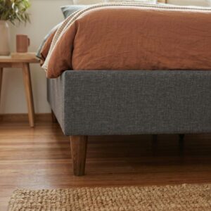 Bed Frame Mattress Foundation (Dark Grey) – Queen - Image 11