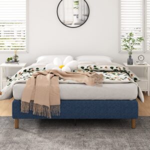 Metal Bed Frame Mattress Foundation Blue – King - Image 3