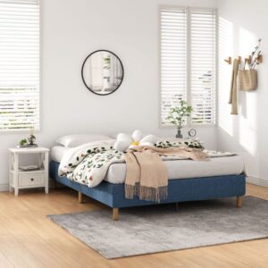 Metal Bed Frame Mattress Foundation Blue – King - Image 6