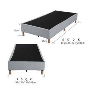 Metal Bedframe Mattress Foundation (Light Grey) – Double – Nice N Cheap Variety Store Metal Bedframe Mattress Foundation (Light Grey) – Double - Image 12