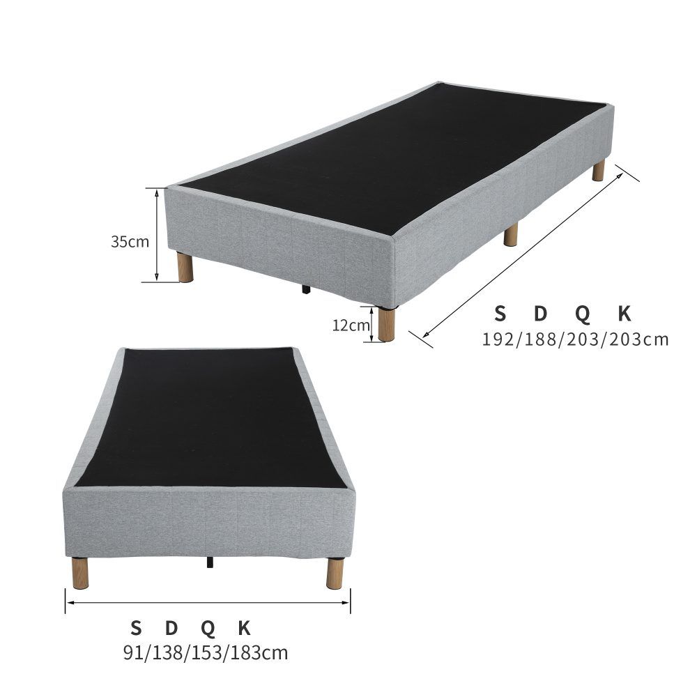 Metal Bedframe Mattress Foundation (Light Grey) – Double – Nice N Cheap Variety Store Metal Bedframe Mattress Foundation (Light Grey) – Double - Image 12