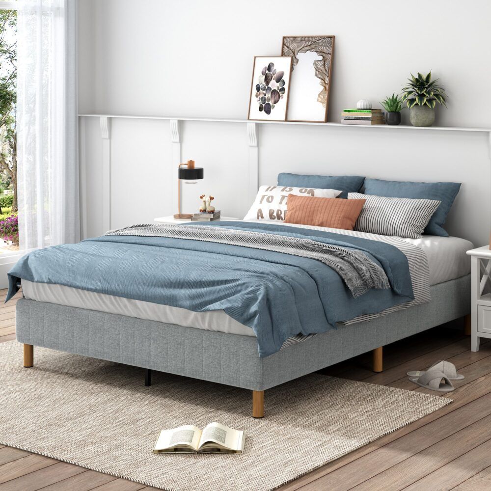 Metal Bedframe Mattress Foundation (Light Grey) – King – Nice N Cheap Variety Store Metal Bedframe Mattress Foundation (Light Grey) – King - Image 5