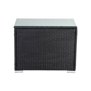 Black Wicker End Table - Image 2