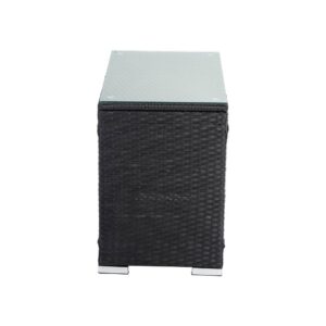 Black Wicker End Table - Image 4