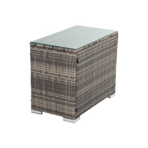 Grey Wicker End Table - Image 2