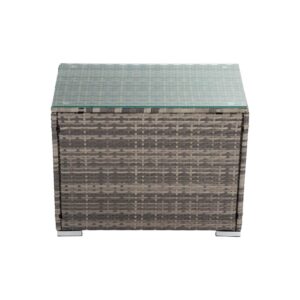 Grey Wicker End Table - Image 4