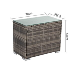 Grey Wicker End Table - Image 5