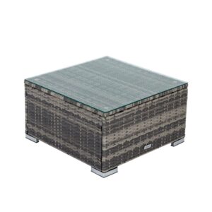 7Pc Outdoor Wicker Lounge With Storage Corner (Grey) - Image 14