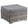 Outdoor Wicker Ottoman In Grey Product Image Nice N Cheap Variety Store