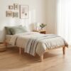 Single Size Warm Wooden Natural Bed Base Frame – King Single Product Image Nice N Cheap Variety Store