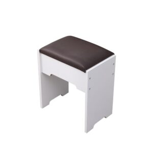 Fidel Vanity Set With Cushioned Stool And Lighted Mirror- White – Nice N Cheap Variety Store Fidel Vanity Set With Cushioned Stool And Lighted Mirror- White - Image 10