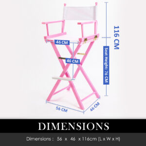 Director Movie Folding Tall Chair 76Cm Pink Humor - Image 12