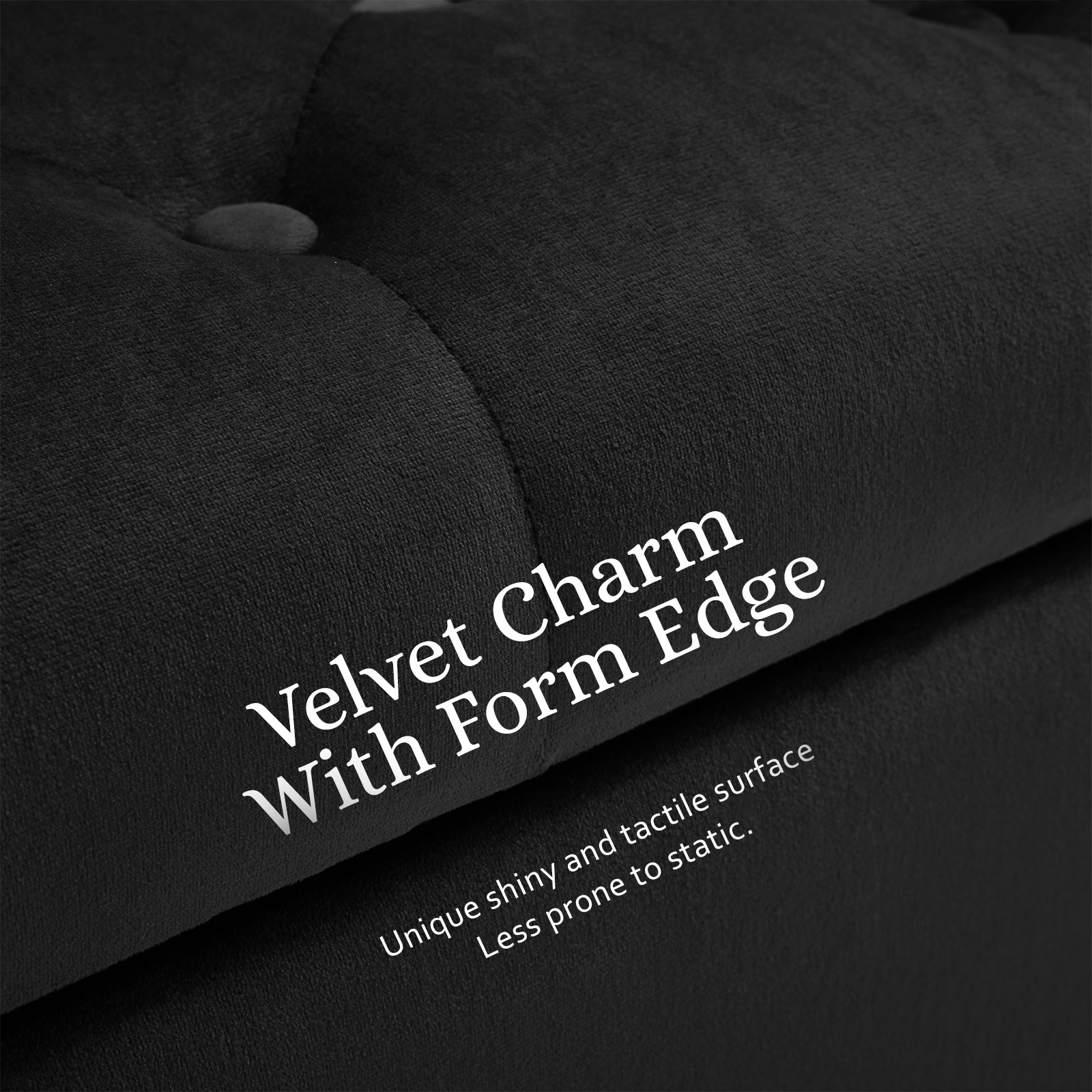 Storage Ottoman Stool Arm Bench Seat 132Cm Velvet Black – Nice N Cheap Variety Store Storage Ottoman Stool Arm Bench Seat 132Cm Velvet Black - Image 7