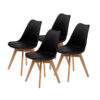 4X Retro Dining Cafe Chair Padded Seat Black – Nice N Cheap Variety Store 4X Retro Dining Cafe Chair Padded Seat Black Product Image Nice N Cheap Variety Store