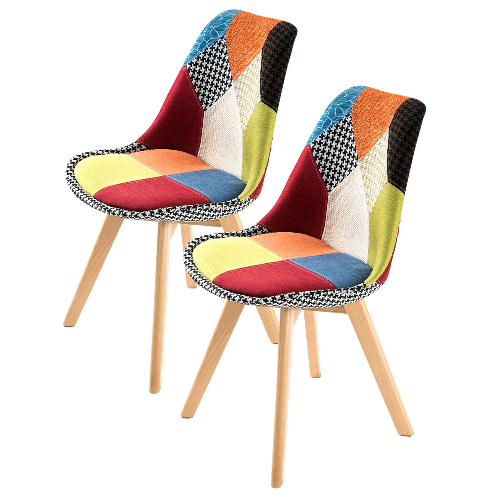 2X Retro Dining Cafe Chair Padded Seat Multi Colour – Nice N Cheap Variety Store 2X Retro Dining Cafe Chair Padded Seat Multi Colour