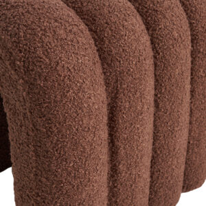 2X Ridge Arch Ottoman Stool Teddy Fleece Fabric Foot Rest 45Cm Brown – Nice N Cheap Variety Store 2X Ridge Arch Ottoman Stool Teddy Fleece Fabric Foot Rest 45Cm Brown - Image 3