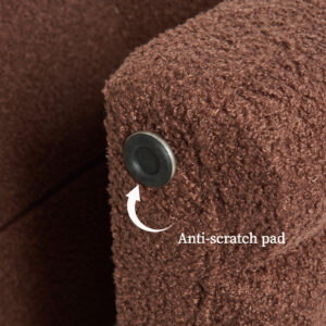 2X Ridge Arch Ottoman Stool Teddy Fleece Fabric Foot Rest 45Cm Brown – Nice N Cheap Variety Store 2X Ridge Arch Ottoman Stool Teddy Fleece Fabric Foot Rest 45Cm Brown - Image 9