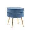 Ottoman Foot Stool Velvet Fabric Metal Leg Round Navy Blue – Nice N Cheap Variety Store Ottoman Foot Stool Velvet Fabric Metal Leg Round Navy Blue Product Image Nice N Cheap Variety Store