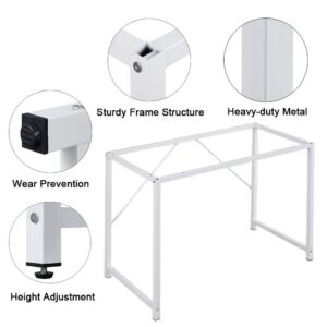 Yes4Homes Computer Desk, Sturdy Home Office Laptop Desk Modern Writing Table, Multipurpose Workstation - Image 6