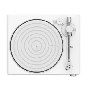 Victrola Stream Pearl Wi-Fi &Amp; Bluetooth Turntable – Nice N Cheap Variety Store Close Up Of The Illuminated Control Knob On Victrola Stream Pearl Turntable