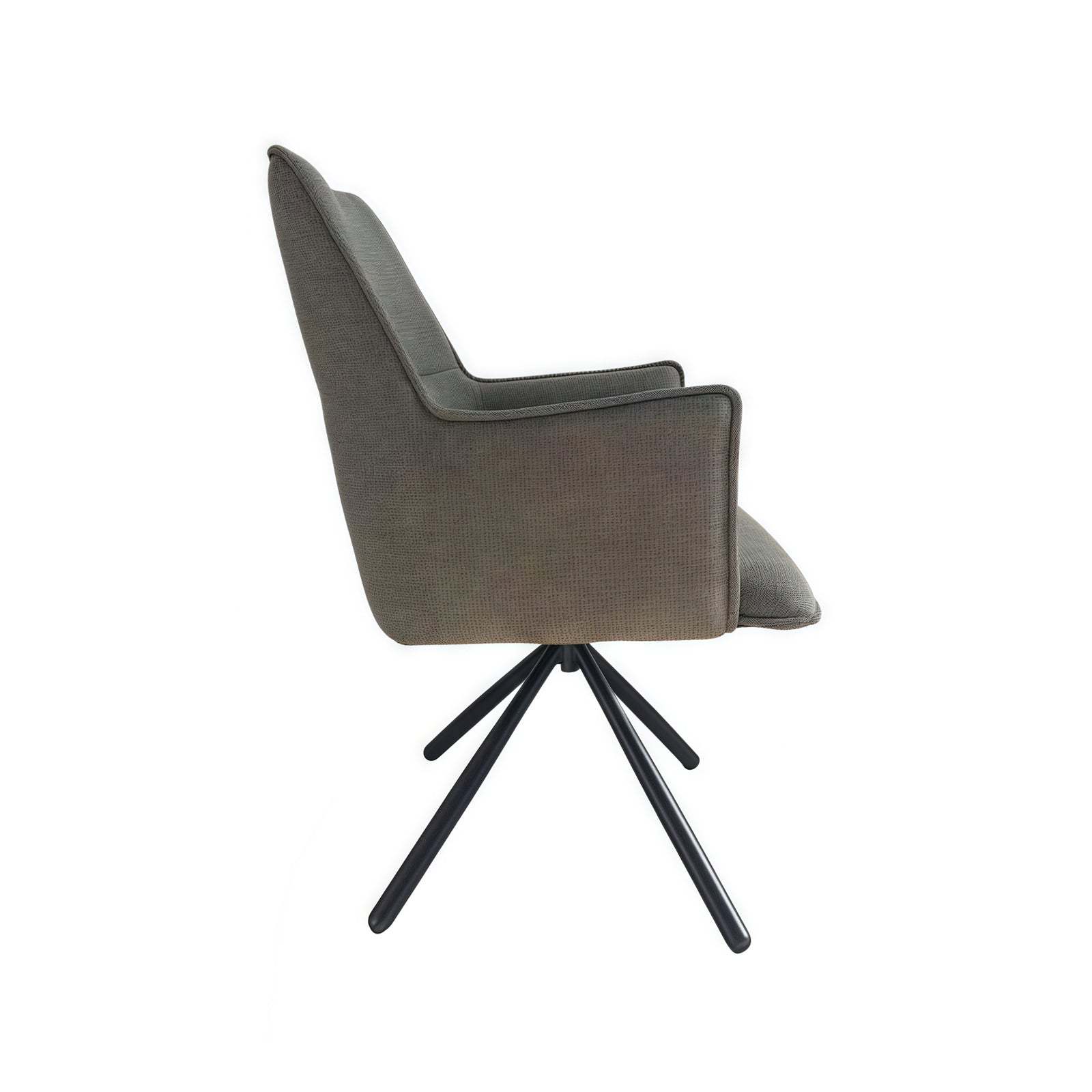 Dining Chair Green Linen Fabric Upholstered Seat Powder Coated Iron Legs – Nice N Cheap Variety Store Dining Chair Green Linen Fabric Upholstered Seat Powder Coated Iron Legs - Image 4