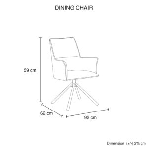 Dining Chair Green Linen Fabric Upholstered Seat Powder Coated Iron Legs – Nice N Cheap Variety Store Dining Chair Green Linen Fabric Upholstered Seat Powder Coated Iron Legs - Image 6