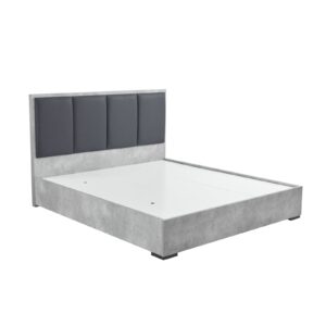 Queen 4 Pcs Bedroom Suite With Dresser Fabric Upholstery Mdf Combination Of Black &Amp; Cement Colour – Nice N Cheap Variety Store Queen 4 Pcs Bedroom Suite With Dresser Fabric Upholstery Mdf Combination Of Black &Amp; Cement Colour - Image 2