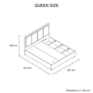 Queen 4 Pcs Bedroom Suite With Dresser Fabric Upholstery Mdf Combination Of Black &Amp; Cement Colour – Nice N Cheap Variety Store Queen 4 Pcs Bedroom Suite With Dresser Fabric Upholstery Mdf Combination Of Black &Amp; Cement Colour - Image 6