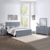 4 Pieces Bedroom Suite In Solid Wood &Amp; Mdf King Size Grey Colour Bed, Bedside Table &Amp; Dresser Product Image Nice N Cheap Variety Store