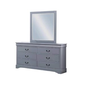 4 Pieces Bedroom Suite In Solid Wood &Amp; Mdf Queen Size Grey Colour Bed, Bedside Table &Amp; Dresser - Image 5