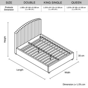 Camelia King Single Size Bed Frame Pink Velvet Upholstery High Headboard Quality Slats Metal Structure - Image 7