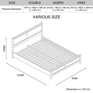King Size Bed Frame Natural Wood Like Mdf In Oak Colour – Nice N Cheap Variety Store King Size Bed Frame Natural Wood Like Mdf In Oak Colour - Image 7