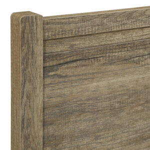 Queen Size Bed Frame Natural Wood Like Mdf In Oak Colour - Image 5