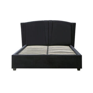 Roman Bed Frame Double Size Black Velvet Fabric With Gas Lift Plywood Metal Structure – Nice N Cheap Variety Store Roman Bed Frame Double Size Black Velvet Fabric With Gas Lift Plywood Metal Structure - Image 3
