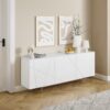 Buffet Sideboard Colour Ceramic Top Mdf In Glossy White Gold Colour Product Image Nice N Cheap Variety Store