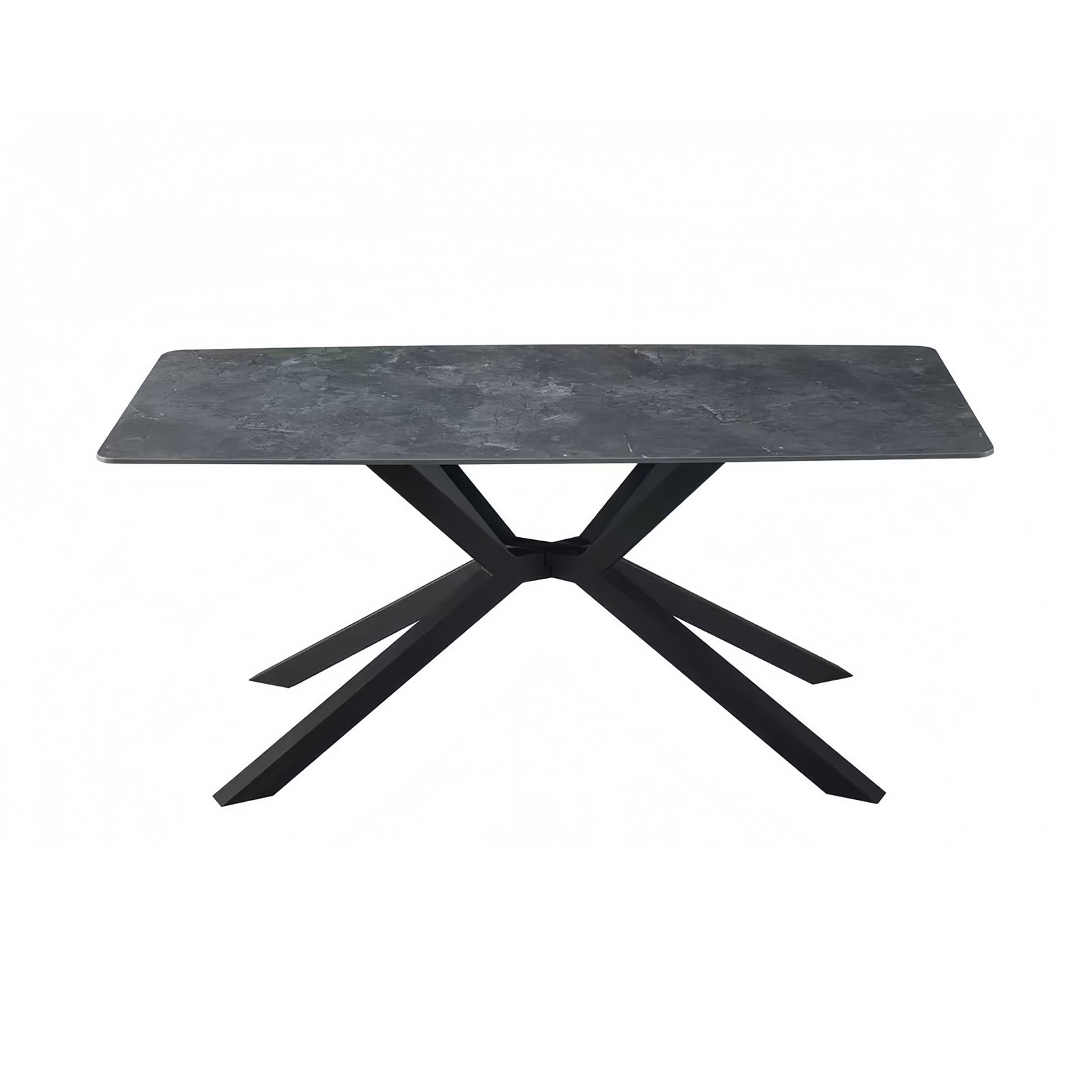 Dining Table Rectangular Shape Green Sintered Stone Top Powder Coated Iron Legs – Nice N Cheap Variety Store Dining Table Rectangular Shape Green Sintered Stone Top Powder Coated Iron Legs - Image 3