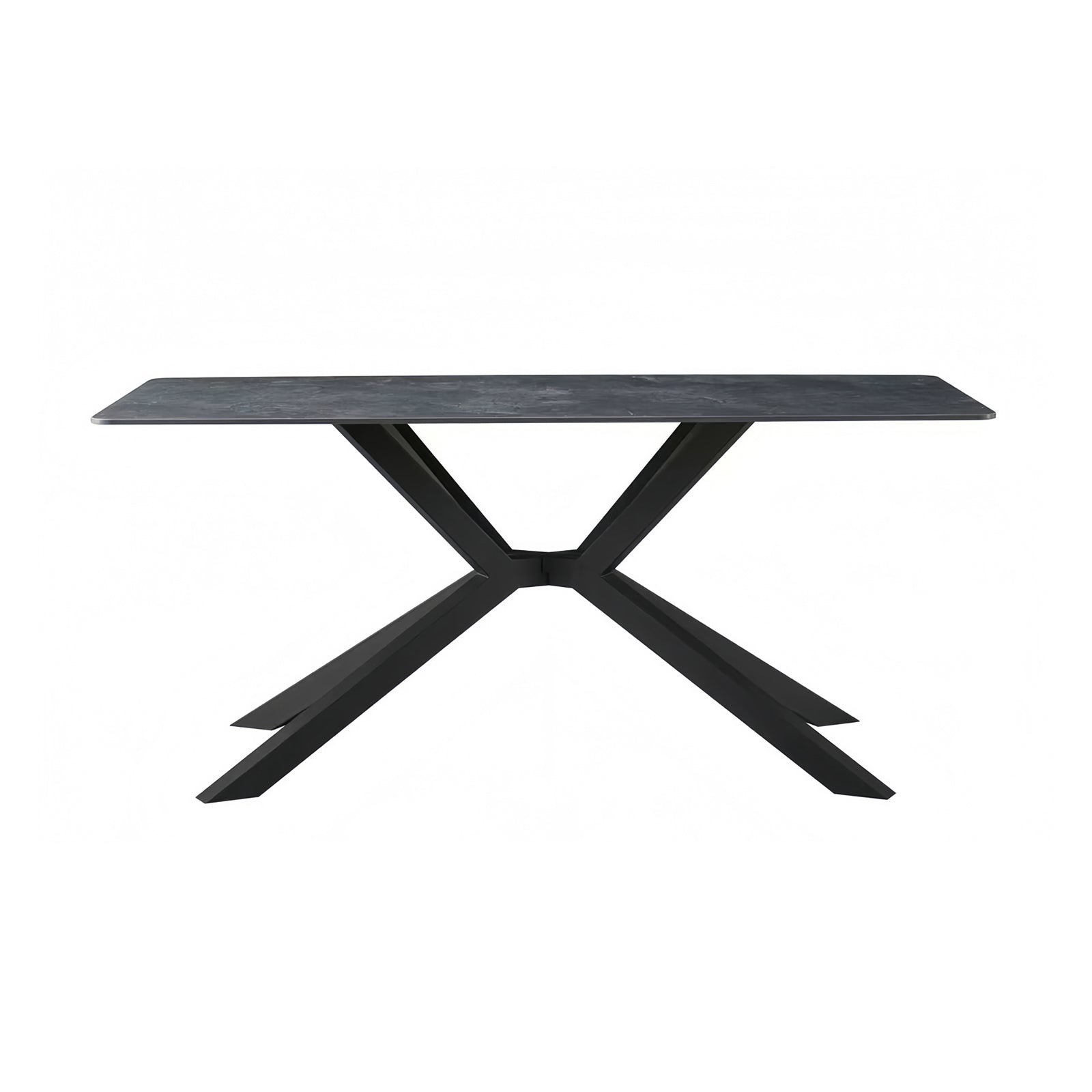 Dining Table Rectangular Shape Green Sintered Stone Top Powder Coated Iron Legs – Nice N Cheap Variety Store Dining Table Rectangular Shape Green Sintered Stone Top Powder Coated Iron Legs - Image 4