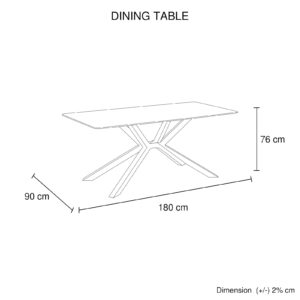 Dining Table Rectangular Shape Green Sintered Stone Top Powder Coated Iron Legs – Nice N Cheap Variety Store Dining Table Rectangular Shape Green Sintered Stone Top Powder Coated Iron Legs - Image 7