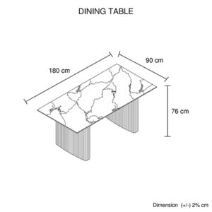 Dining Table Sintered Stone Top Mdf Table Base High Glossy White - Image 7