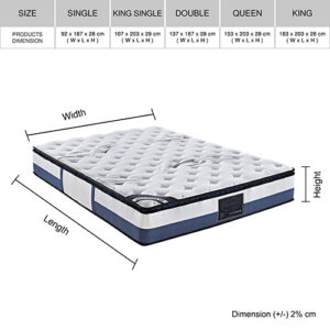 Double Mattress Latex Pillow Top Pocket Spring Foam Medium Firm Bed – Nice N Cheap Variety Store Double Mattress Latex Pillow Top Pocket Spring Foam Medium Firm Bed - Image 6