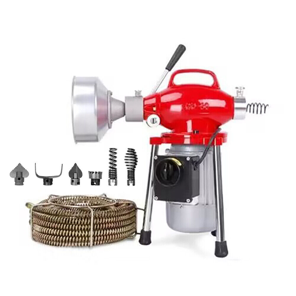 400W Drain Cleaner Electric Eel Rigid Plumbing Sewerage Pipe Machine 6 Cutters – Nice N Cheap Variety Store 400W Drain Cleaner Electric Eel Rigid Plumbing Sewerage Pipe Machine 6 Cutters
