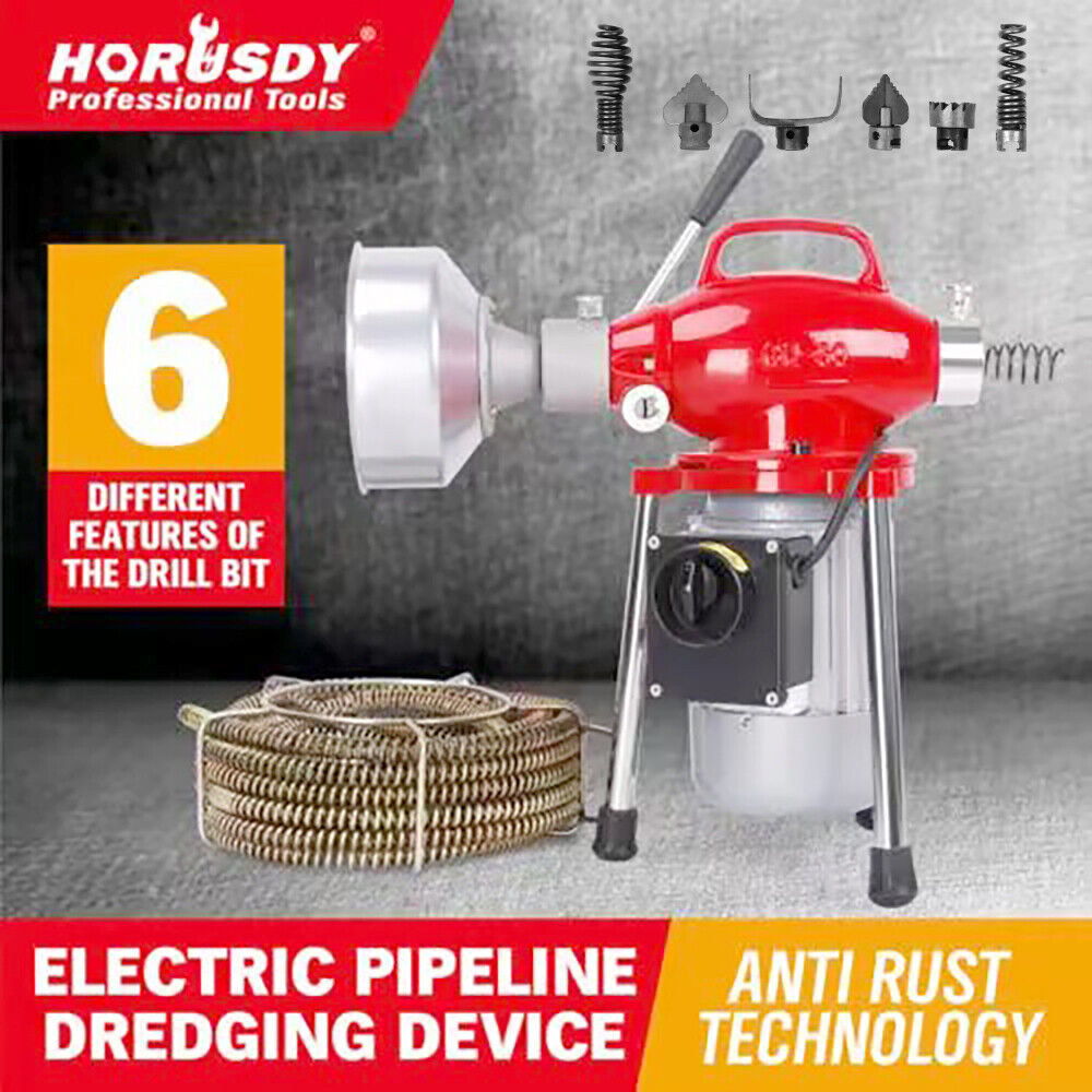 400W Drain Cleaner Electric Eel Rigid Plumbing Sewerage Pipe Machine 6 Cutters – Nice N Cheap Variety Store 400W Drain Cleaner Electric Eel Rigid Plumbing Sewerage Pipe Machine 6 Cutters - Image 2