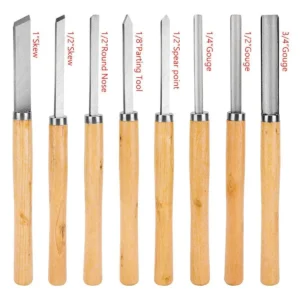 8X Heavy Duty Hss Wood Lathe Chisel Set Turning Wood Tools Carving Gougedurable - Image 6
