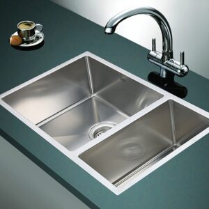 715X440Mm Handmade Stainless Steel Undermount / Topmount Kitchen Sink With Waste - Image 2