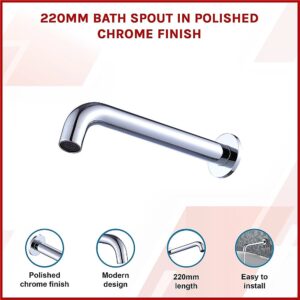 220Mm Bath Spout In Polished Chrome Finish - Image 3