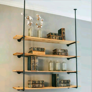 Wall Shelves Display Bookshelf Industrial Diy Pipe Shelf Rustic Brackets – Nice N Cheap Variety Store Wall Shelves Display Bookshelf Industrial Diy Pipe Shelf Rustic Brackets - Image 2